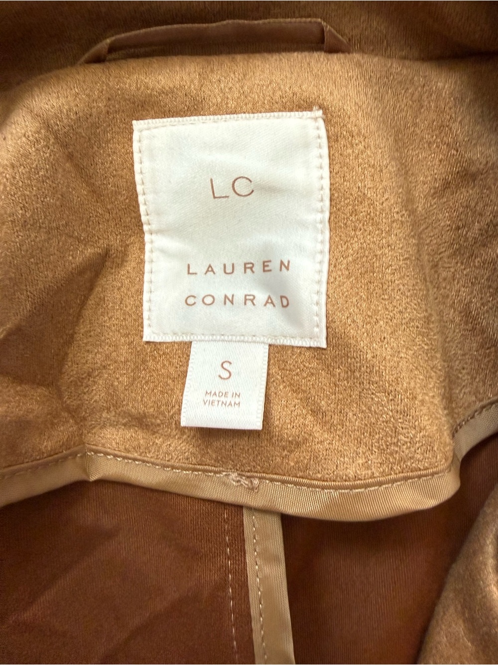 LC Lauren Conrad Tan Teddy Jacket